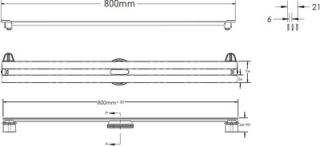 Душевой лоток Berges Wasserhaus Super Slim 091154 80 глянцевый хром Душевой лоток Berges Wasserhaus Super Slim 091154 80 глянцевый хром