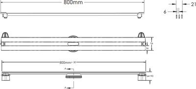 Душевой лоток Berges Wasserhaus Super Slim 091154 80 глянцевый хром Душевой лоток Berges Wasserhaus Super Slim 091154 80 глянцевый хром