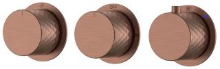 Встраиваемый смеситель 3-проходной Boheme Stick 124-T-3-BRB.1 с термостатом брашированная бронза