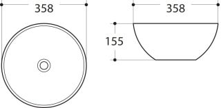 Раковина Art&Max 35см чёрный матовый AM-107-MB Раковина Art&Max 35см чёрный матовый AM-107-MB