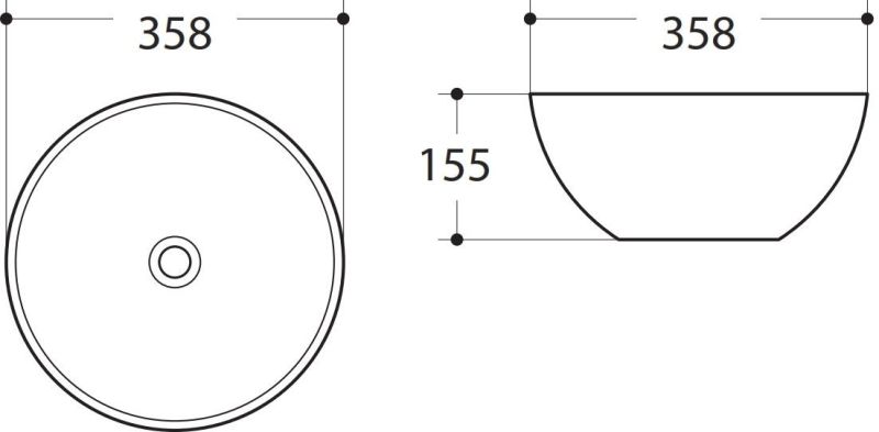 Раковина Art&Max 35см чёрный матовый AM-107-MB Раковина Art&Max 35см чёрный матовый AM-107-MB
