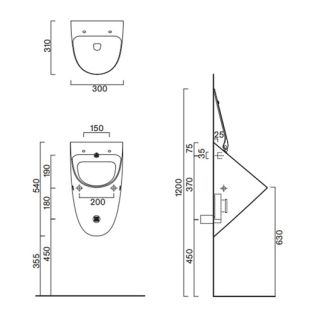 Писсуар Catalano Comfort 0932540001 белый