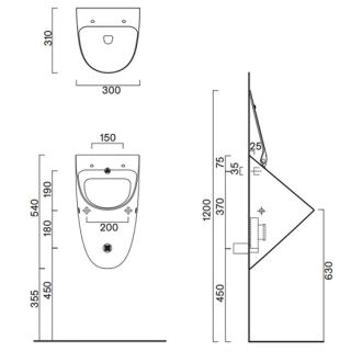 Писсуар Catalano Comfort 0932541001 белый