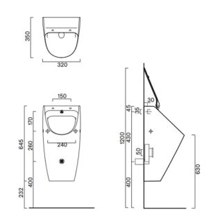 Писсуар Catalano Comfort 0932640001 белый