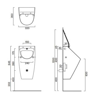 Писсуар Catalano Comfort 0932641001 белый