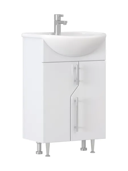 Тумба под раковину напольная Vigo Turin 224 50 см поставляется в разобранном виде белый