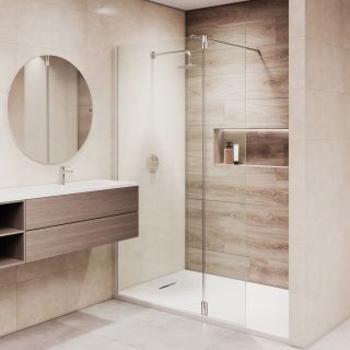 Душевая перегородка RGW WA-050 WA-002 + Z-070 351005093-11 90 см профиль хром стекло прозрачное