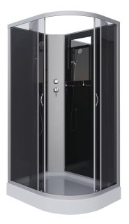 Душевая кабина Niagara NG-3512-14LBK 120x80см серебро/тонированное