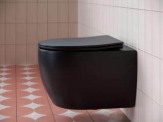 Подвесной унитаз Ceramica Nova Play CN3001MB безободковый чёрный матовый Подвесной унитаз Ceramica Nova Play CN3001MB безободковый чёрный матовый