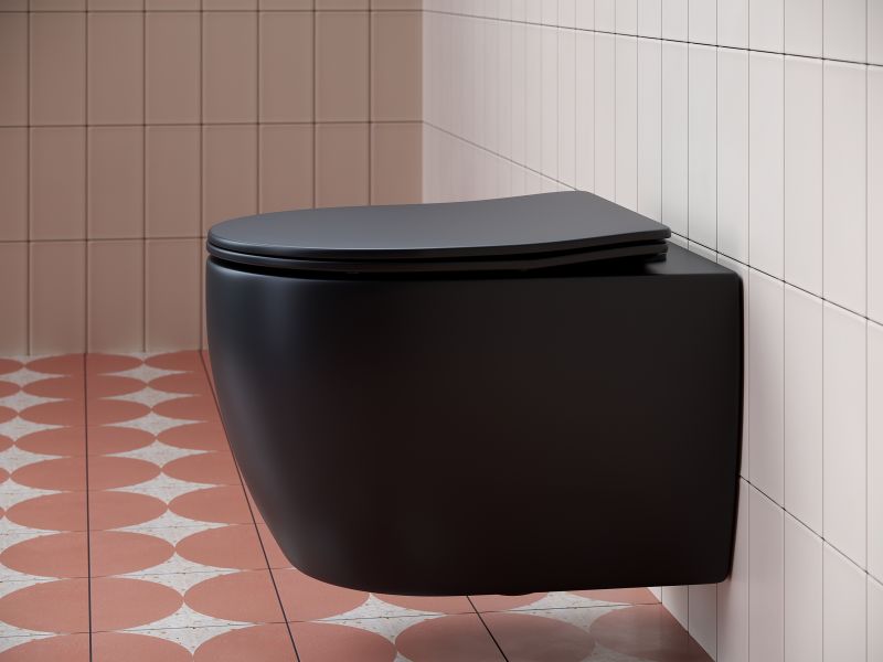 Подвесной унитаз Ceramica Nova Play CN3001MB безободковый чёрный матовый Подвесной унитаз Ceramica Nova Play CN3001MB безободковый чёрный матовый