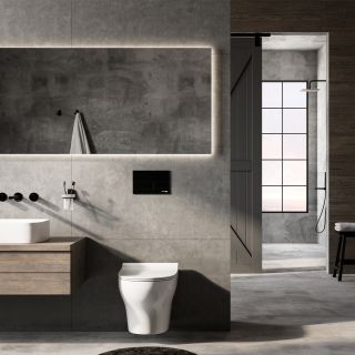 Подвесной унитаз WasserKRAFT Berkel H001.E034 безободковый с крышкой белый