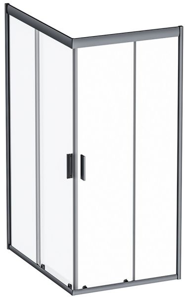Душевой уголок Am.Pm Gem 120x90см чёрный матовый W90G-404-120290-BT