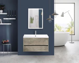Подвесная тумба под раковину Art&Max Family 90см цемент Family-900-2C-SO-CV