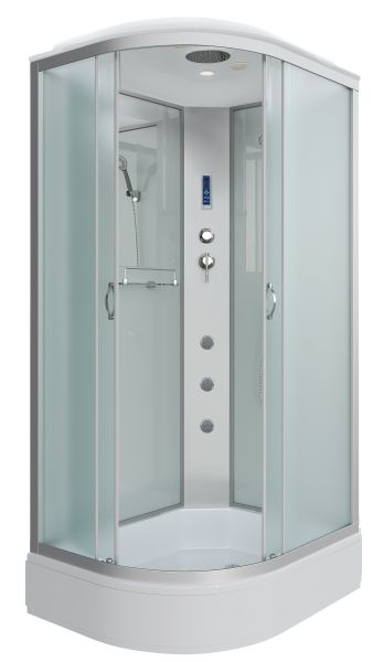 Душевая кабина Niagara NG-33194-14RF с гидромассажем 110x90см серебро/матовое