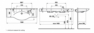 Раковина Laufen PALACE 8.1170.6.000.104.1 150х51 Раковина Laufen PALACE 8.1170.6.000.104.1 150х51