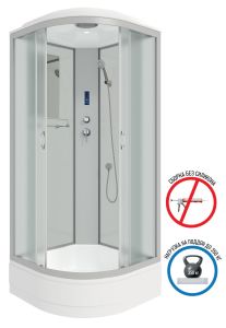 Душевая кабина Niagara NG-3301-14P 90x90см серебро/матовое
