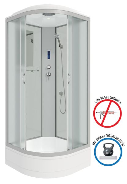 Душевая кабина Niagara NG-3301-14P 90x90см серебро/матовое