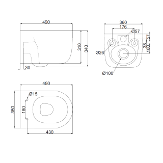Унитаз подвесной AQUAme Hygiene AQM2018PRO-H безободковый белый