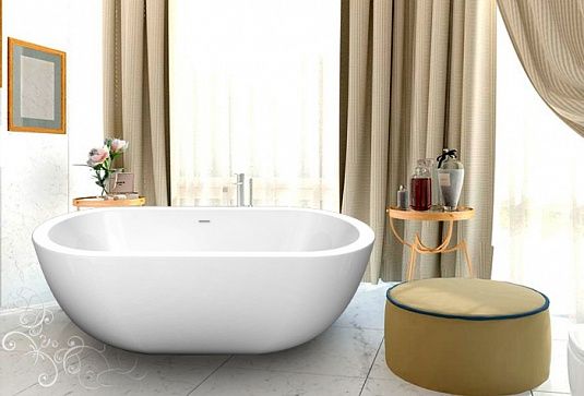 Акриловая ванна BelBagno отдельностоящая, белая BB13-1800
