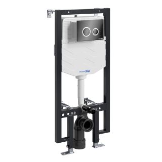 Система инсталляции для унитазов WasserKRAFT Vils 56TLT.010.ME.PB01 с кнопкой смыва чёрный