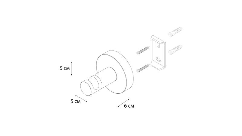 Крючок одинарный хром Fixsen Comfort Chrome (FX-85005) Крючок одинарный хром Fixsen Comfort Chrome (FX-85005)