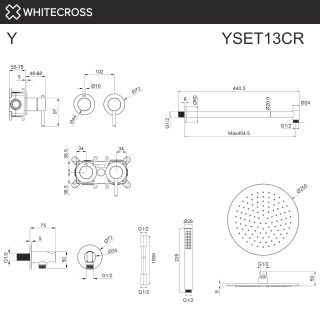 Душевой комплект Whitecross Y YSET13CR хром