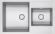 Мойка кухонная Paulmark Tandem PM238250-GR серый