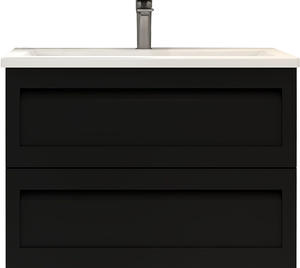 Подвесная тумба под раковину Art&Max Platino 90см чёрный матовый AM-Platino-900-2C-SO-NM