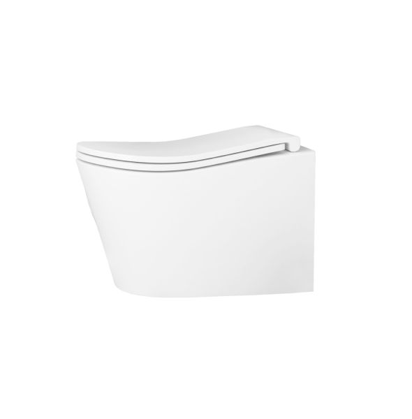 Унитаз подвесной безободковый (торнадо) D&K Bamberg 520*360*360мм, сиденье микролифт, белый (DT1556516)