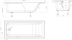 Ванна из искусственного камня AquaStone Армада 180x80см белый