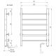 Полотенцесушитель электрический Domoterm Аврора DMT 109-6 50x71 EK R хром