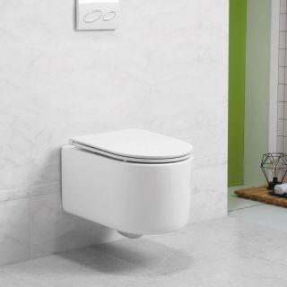 Подвесной унитаз Art&Max Rimini безободковый белый AM204CHR Подвесной унитаз Art&Max Rimini безободковый белый AM204CHR