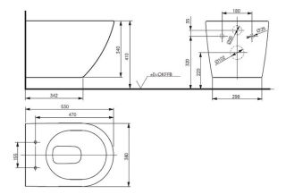 Подвесной унитаз TOTO NC CW762Y безободковый белый Подвесной унитаз TOTO NC CW762Y безободковый белый