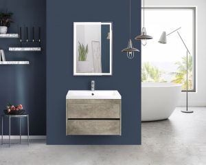 Подвесная тумба под раковину Art&Max Family 58см цемент Family-580-2C-SO-CV