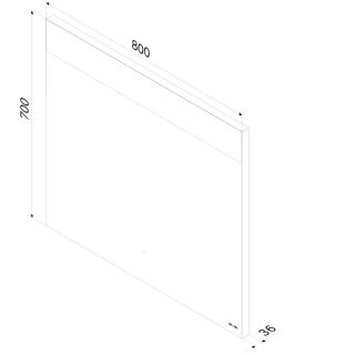 Зеркало с подсветкой Invisible Light Am.Pm Libre M60MOX0801SA с системой антизапотевания 80 см