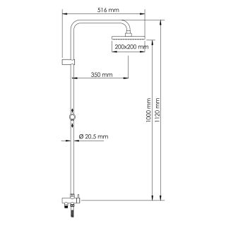 Душевой комплект со смесителем для ванны WasserKRAFT A1302L.041 тёмная бронза