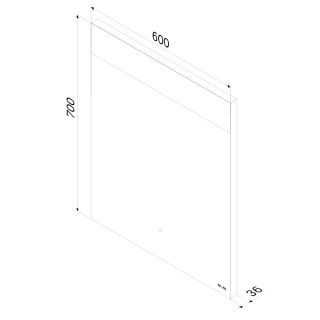 Зеркало с подсветкой Invisible Light Am.Pm Libre M60MOX0601SA с системой антизапотевания 60 см