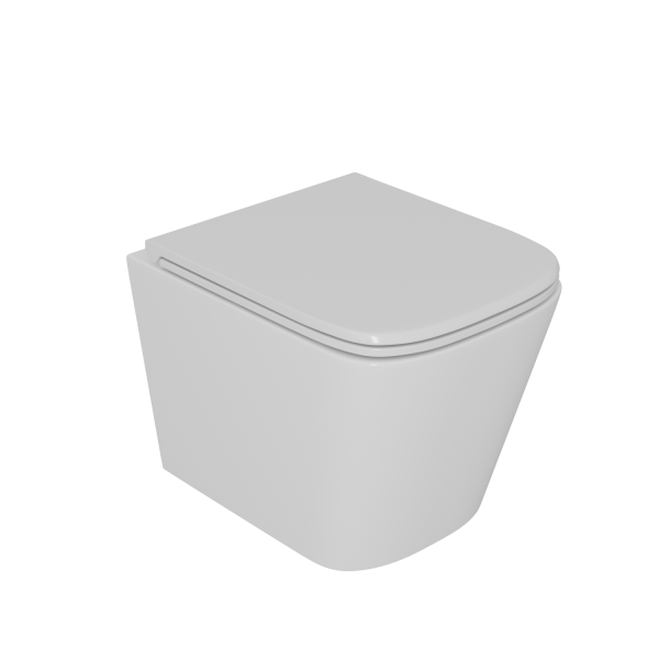 Комплект D&K Унитаз подвесной  безободковый DT1436016, Инсталляция DI8050127, Клавиша смыва DB1529007 матовое золото (DS1431630)