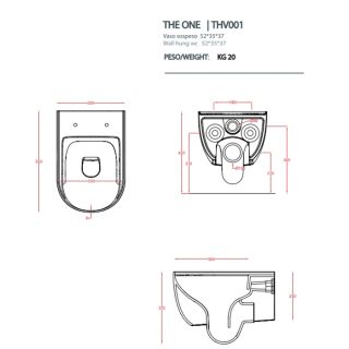 Унитаз  Artceram THE ONE THV001 01 00 белый Унитаз  Artceram THE ONE THV001 01 00 белый