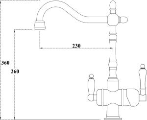 Смеситель для кухни ZORG Antic ZR 326-33 YF BR
