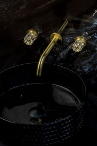 Встраиваемый смеситель для раковины Boheme Elegante 152-2-MG-EL золото матовое