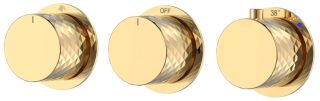 Встраиваемый смеситель 3-проходной Boheme Stick 124-T-3-G.1 с термостатом золото