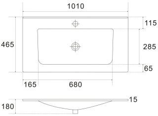 Раковина керамическая Art&Max 100см AM7117-100 Раковина керамическая Art&Max 100см AM7117-100