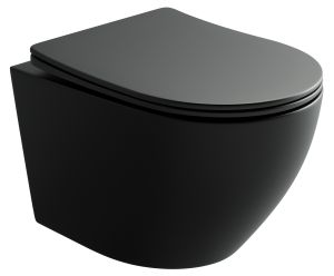 Подвесной унитаз Ceramica Nova Uno Rimless CN11001MB чёрный матовый