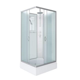 Душевая кабина Niagara Classic 330844QBKT 100x90 см профиль хром стекло матовое