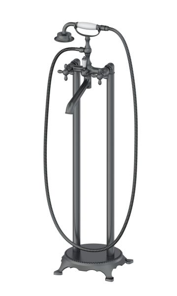 Напольный смеситель для ванны Wonzon & Woghand Retro WW-88649020-BGM тёмный графит