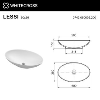 Раковина Whitecross Lessi 0742.060036.200 60 см белый матовый