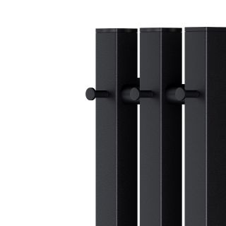 Полотенцесушитель электрический APEXTERMO Sirius Light SR10182BL 120x8 см с крючками чёрный