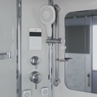 Душевая кабина Niagara Ultra 3030164R 120x80 NG-303-01R правая профиль хром стекло прозрачное с полосой