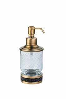 Дозатор для жидкого мыла Boheme Royal Cristal 10929-BR-B бронза/чёрный